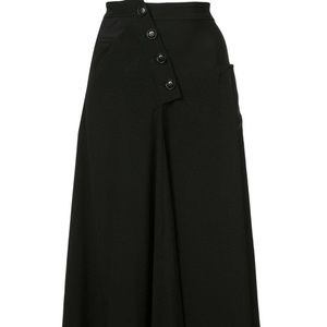 Y's by Yohji Yamamoto Button Midi Skirt w/ pockets